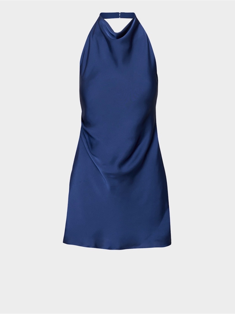 Audience Satin Mini Halter Dress - Byron Blue - New with Tag